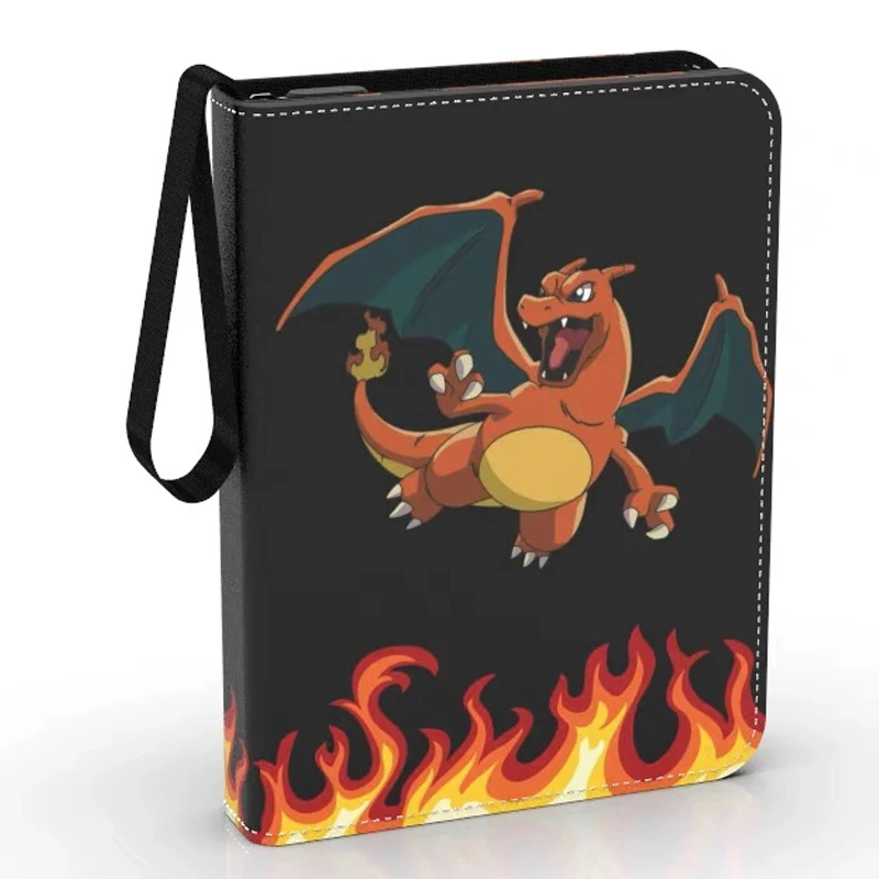 

2022 Hot Sale 4 Pocket Trading Card Album Book Folder with Loose-Leaf Sleeves Pokemon Sports Game Baseball Cards Binder Album