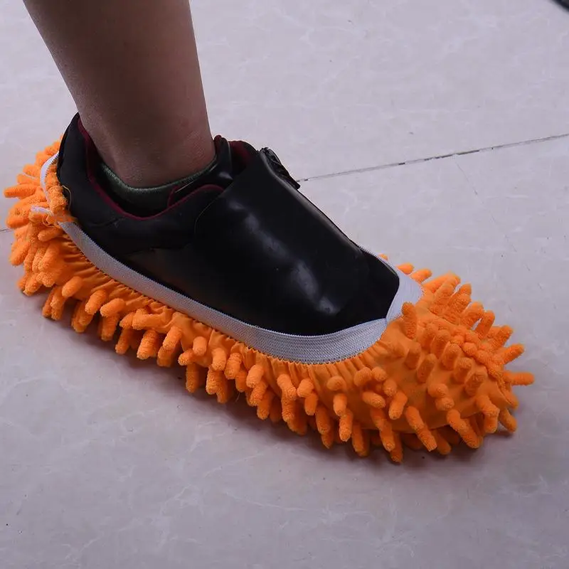 

Microfiber Floor Cleaning Mop Slippers House Bathroom Dust Cleaner Lazy Shoes Cover Detachable Floor Wipe Chenille Kitchen