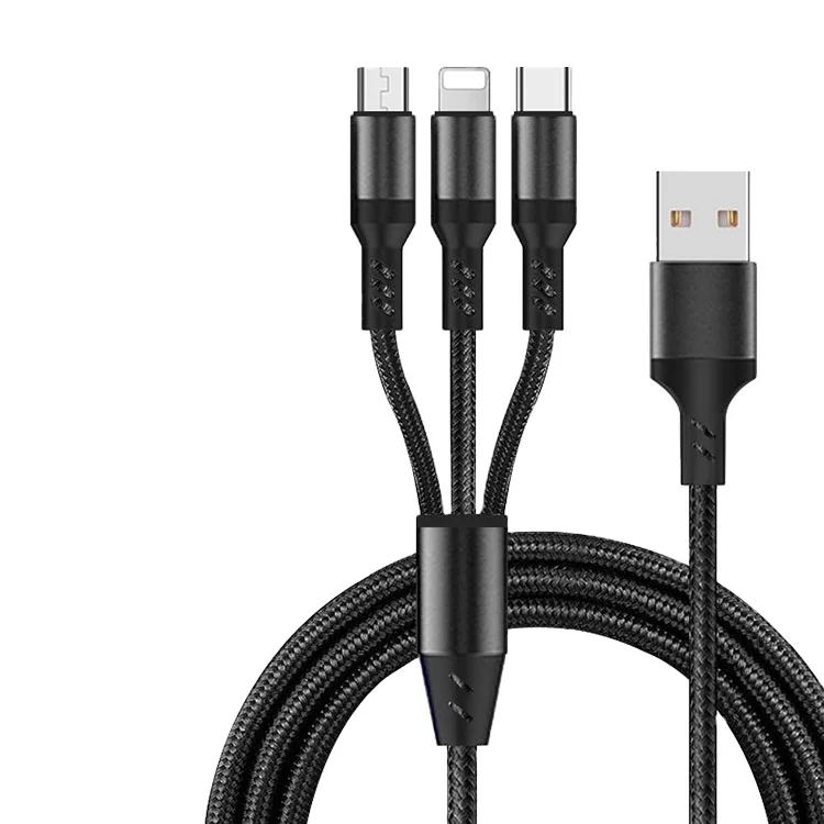

2020 New Standard 2.8A fast charging 3 in 1 cable