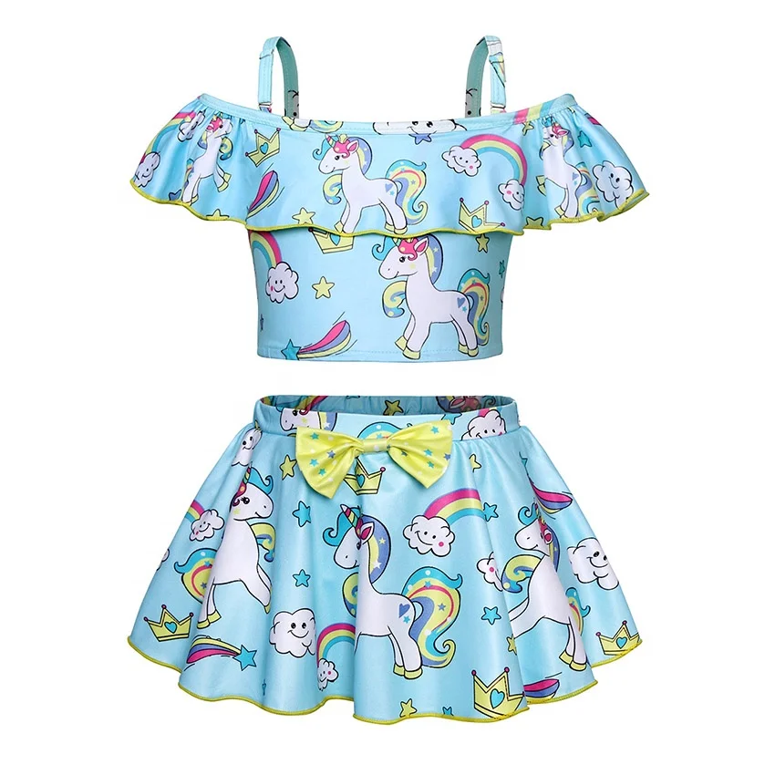 

2019 Hot Baby Kids Swimming Suit Toddler Swimwear Beach Swimwear Bathing Swimsuit Bikini Suit For Girls, Blue