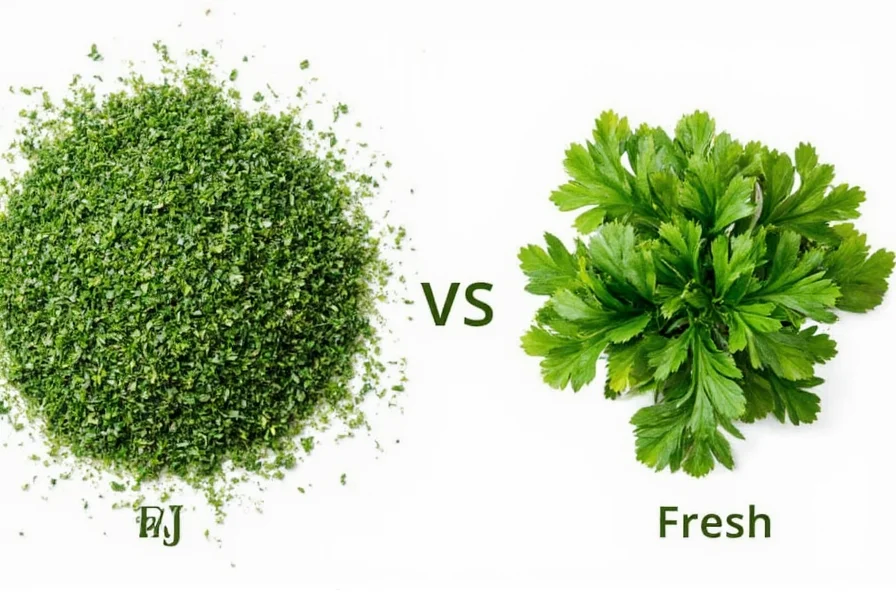 Chef measuring dried parsley in a teaspoon for recipe accuracy