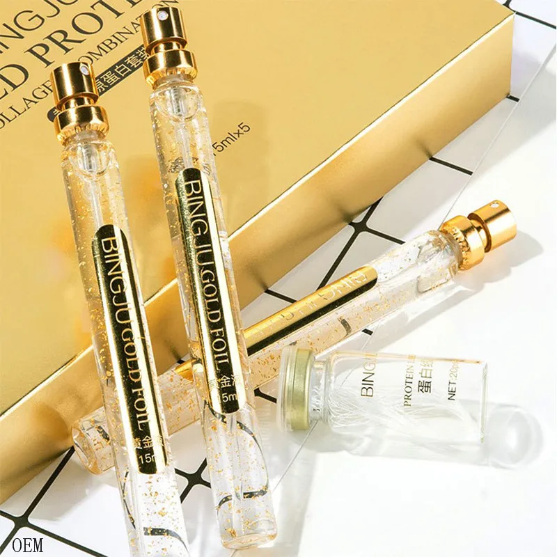 

2021 New Anti-aging Gold Protein Collagen Peptide Line Carving Thread Lifting face skin care serum kit