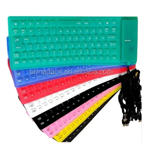 

85keys Wire USB Interface Silicon Keyboard Teclado Waterproof for PC Desktop Laptop