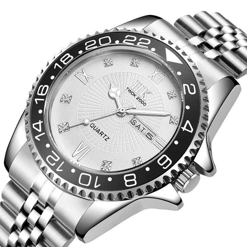 

Luxury Branded IIK Day Date Classic Watch Custom Logo Quartz Men Wristwatch Factory Wholesale