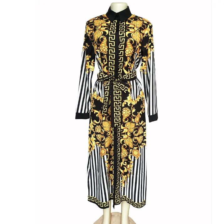 

elegant muslim long dress women slim fit clothing african fashion shirt dress for lady