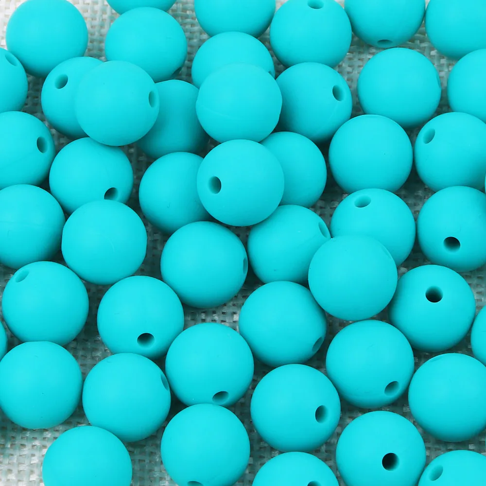 Silicone Perles Beads Bpa Free Colorful Bulk 9mm 12mm 15mm Round