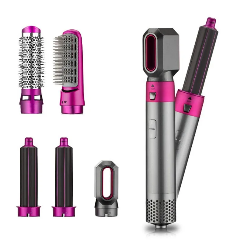 

5 in 1 Multi-head Hot Air Comb Not Hurt Hair Automatic Curling Iron Hair-absorbing