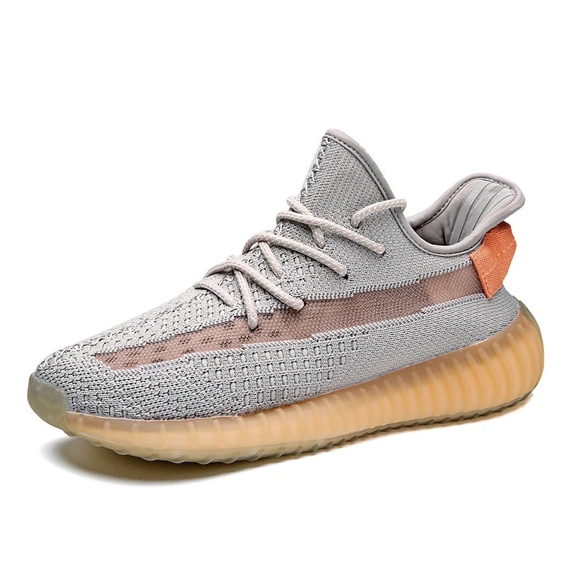 

ADYZ350grey yeezy custom made stock sport shoes men running shoes women sport running custom casual running shoes Size 36-45