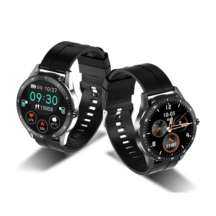 

App Control 1.28inch Full Touch Round Screen Waterproof Step Counter Blood Pressure Smart Watch Smartwatch