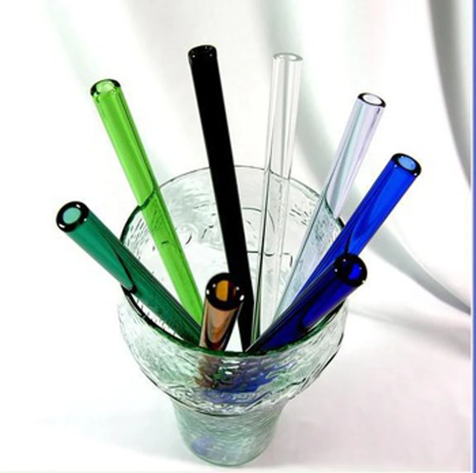 

Straw Straight Drinking Straw Borosilicate Colored Glass Drinking Straws Bar Accessories, White;green;blue;black;yellow;clear;pink;purple;teal