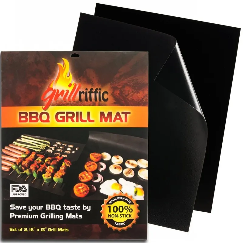 

Hot Selling Non-Stick BBQ Liner Barbecue Cooking Heavy Coated Grill Baking Mat Pack 3, Black , beige, light brown, silver