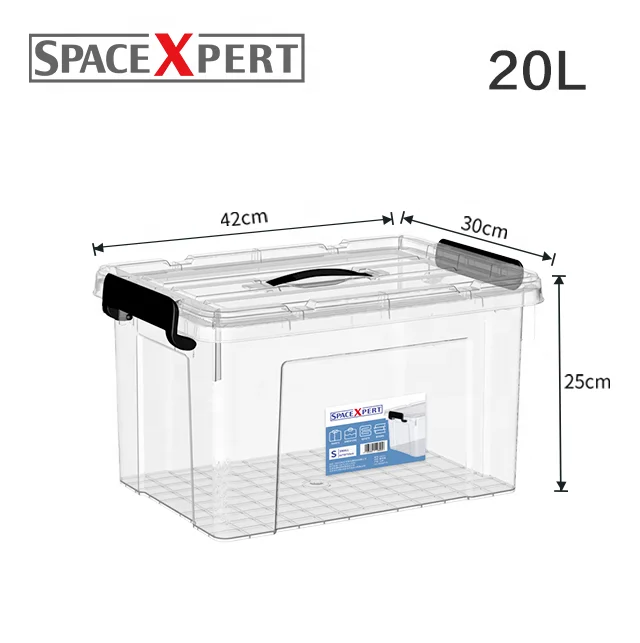 

New Design Multi-functional Plastic Storage Boxs For Clothes 20L, Transparent