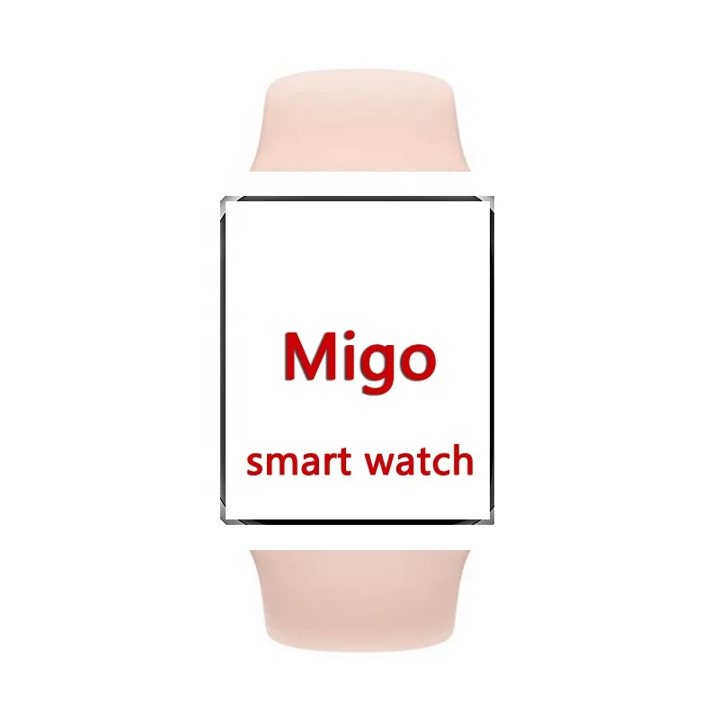 

Migo Smart watch 2020 women men smartwatch Real-time weather fitness tracker gps heart rate blood pressure oxygen music, Black, pink, white