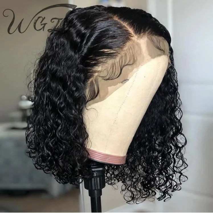 

Curly Wigs Lace Front Bob Curly Wigs Natural Hairline 150% Density Lace Frontal Remy Human Hair Wigs For Black Women