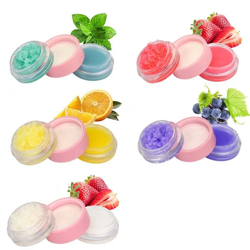 

Wholesale 5 Colors Private Label Custom Natural Vegan Lip Care Exfoliating Flavor Lip Scrub