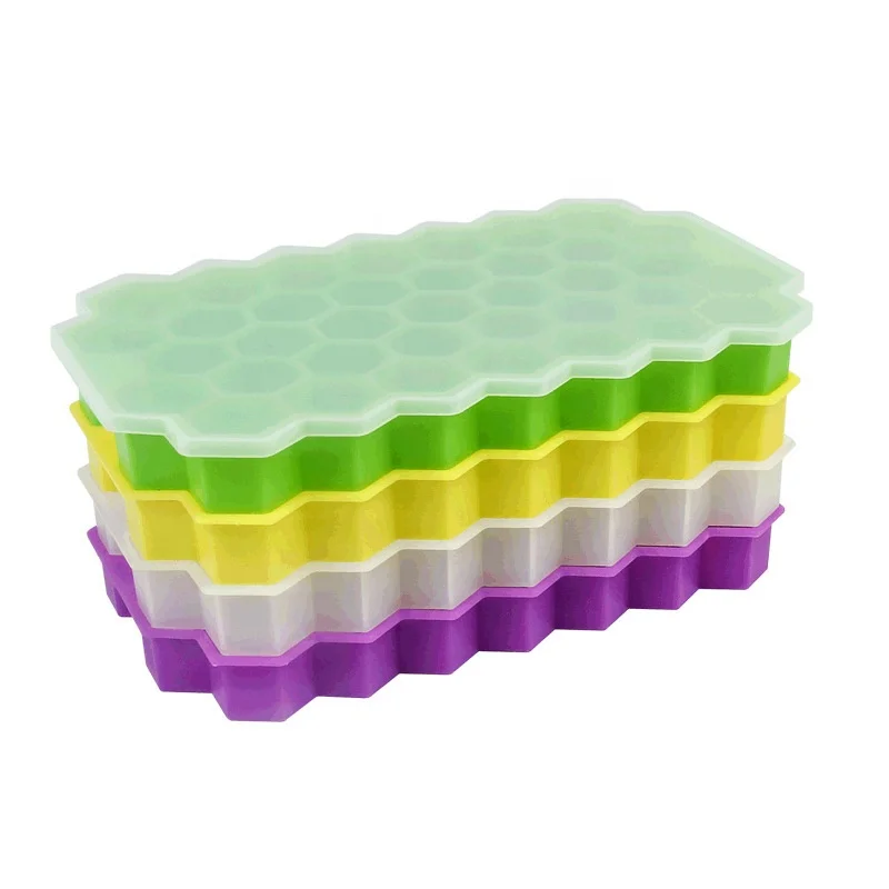 

37 Holes kitchen gadget honeycomb shape silicon chocolate moulds cube ice silicon resin mold, Yellow,white,green,purple