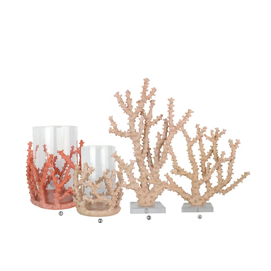 Wholesale unique lifelike acrylic base resin coral home accessories hotel decoration factory