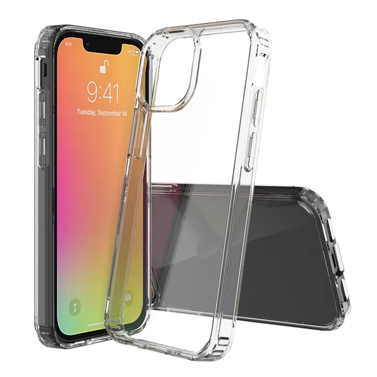 

High quality tpu acrylic transparent shockprood mobile phone back cover case for iphone 13 mini