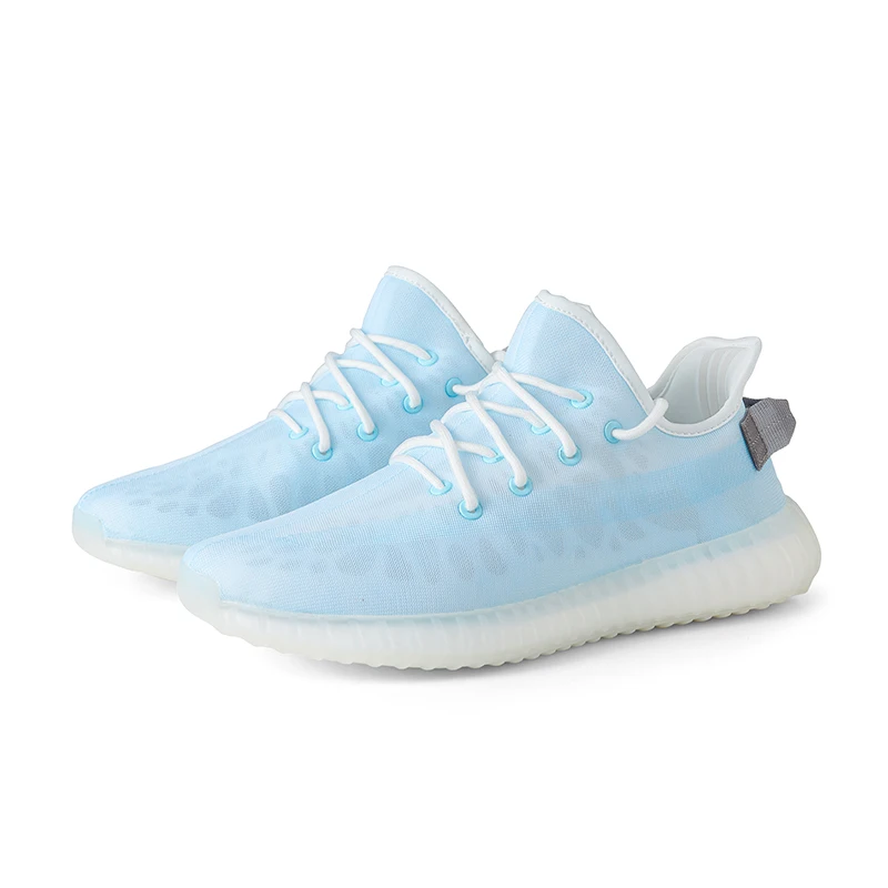 

popular full mono ice silk summer breathable sports running sneakers Ice blue shoes yeezy 350,high quality yeezy,yeezy 350 v2