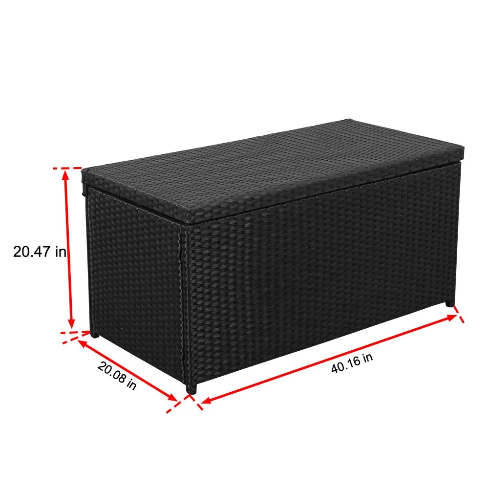 
Rattan Outdoor Storage Box - 70 Gallon Wicker Patio garden Water Resistance Deck Box 