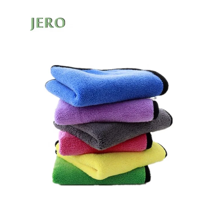 

Thick Coral Fleece purple cleaning cloth car microfiber cloth cleaning  500gsm cleaning cloths, Blue,yellow ,pink,green,purple