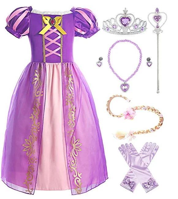 

TV&Movie Costumes Sleeping beauty Aurora princess dress Puff Sleeve Party Dress up for girls