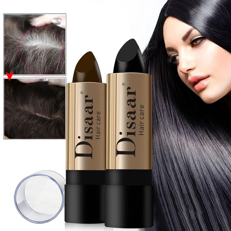

Wholesale Natural Hair Care Balm Cover White Hair Temporary Portable Disposable Black Hair Dye Stick