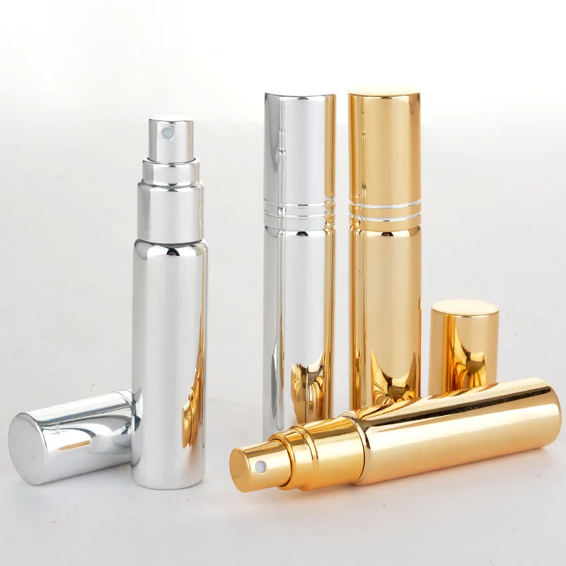 

5ml 10ml electroplating UV glass tube electro-aluminum spray perfume sub-bottle lotion spray bottle perfume glass vial