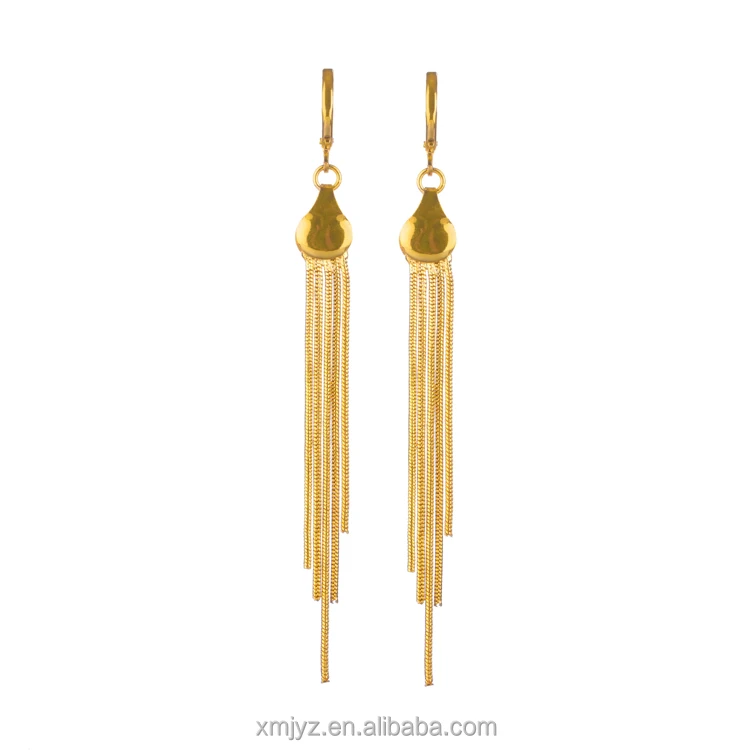 

Retro Wild Tassel Ear Line Fashion Lady Ear Line Brass 24K Gold-Plated Wedding Jewelry