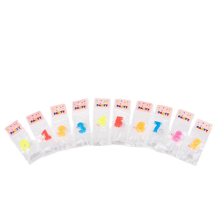 

2021 Hot sell number candle birthday candle 0-9 happy birthday candle