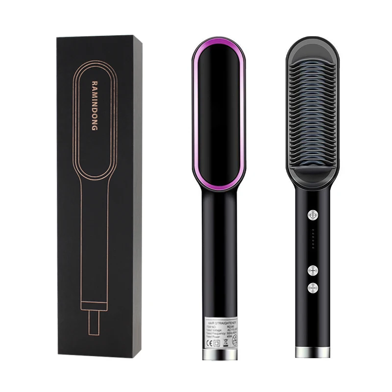 2020 New Hair Stylish Hot Comb Making Hair Straightener Style Electric Power Hair Straightener Hot Comb