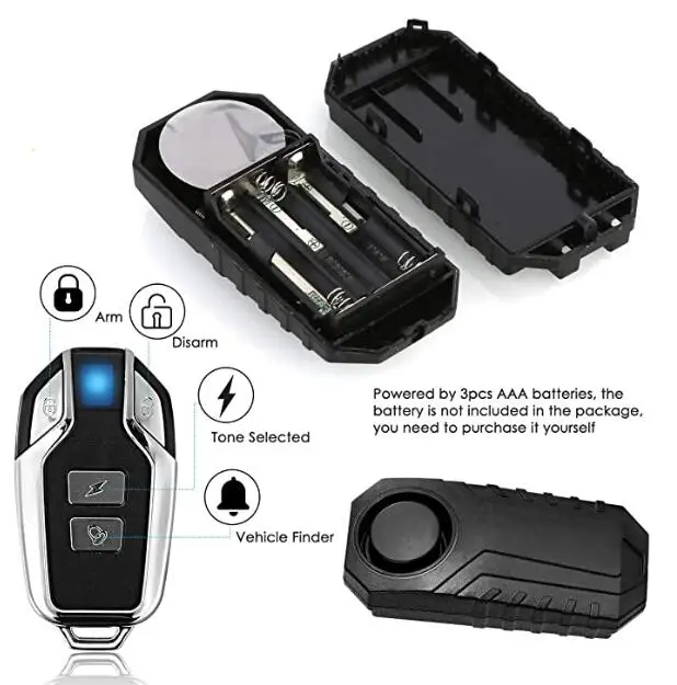 Outdoor Security Vibration Sensor Ip55 Waterproof Bike Alarms For Home