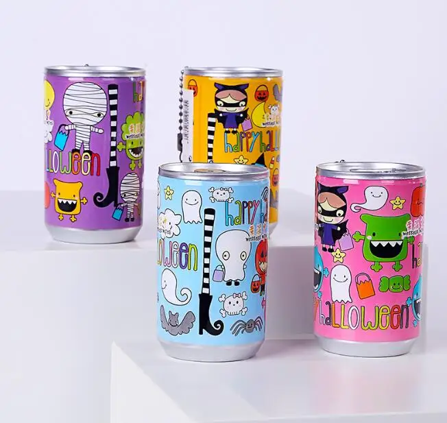 

Mini wet tissue with keychain wet tissue with cola cans packaging