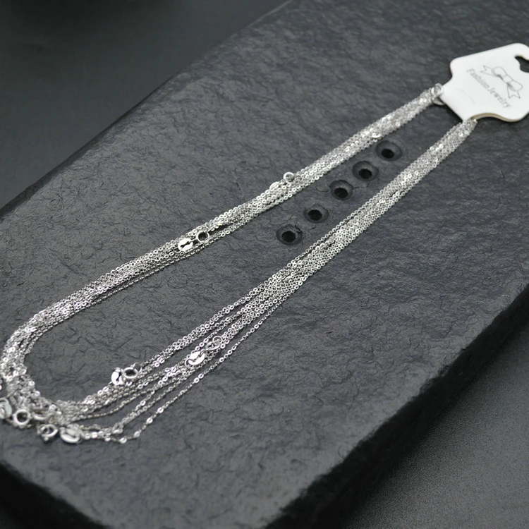 

Jewelry making supplies 925 Silver 1x1.5mm Thin Spring Round Clasps Necklace Italy Chains