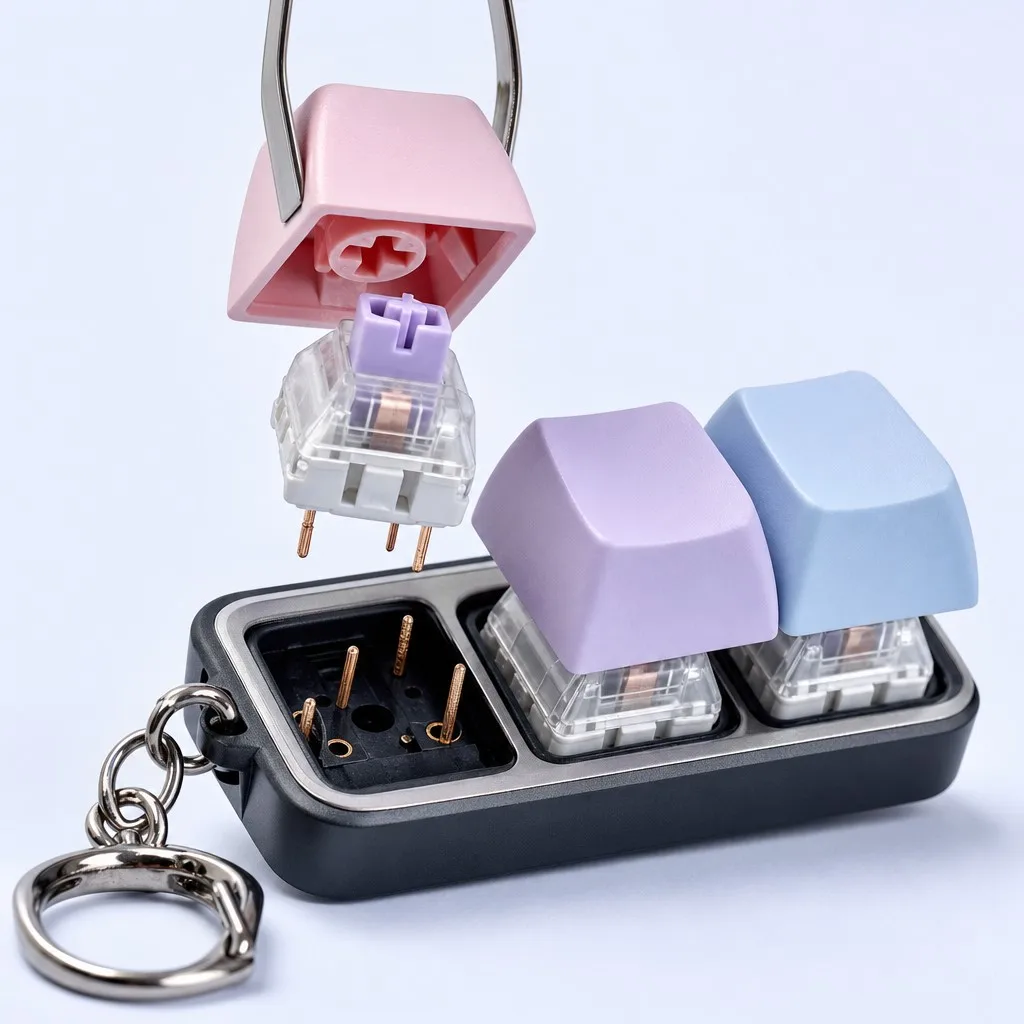 Hot-Swappable Switch and Keycap Architecture