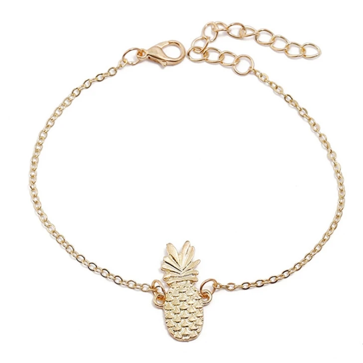 

Cute Hollow Pineapple Anklet Fruit Anklet Beach gold Anklet jewelry for women