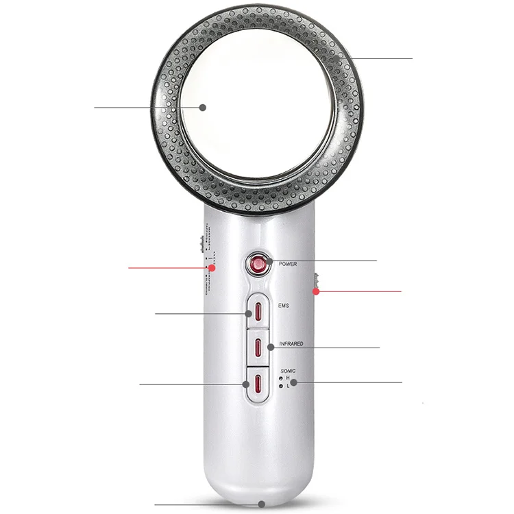 

Wholesale household portable weight loss slimming skin care slimming device EMS infrared ultrasonic three-in-one slimming device