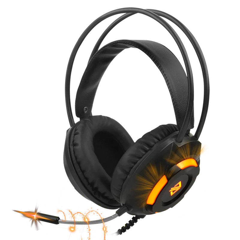 

AJAZZ AX120 Head-mounted Gaming Headset Wired Adjustable Microphone LED Light Effect Noise Reduction Headphone
