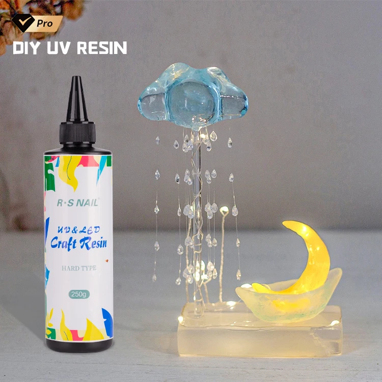 

Hard UV Resin Crystal Clear Ultraviolet Curing Cloud and Rain Epoxy UV Resin for DIY Crafts