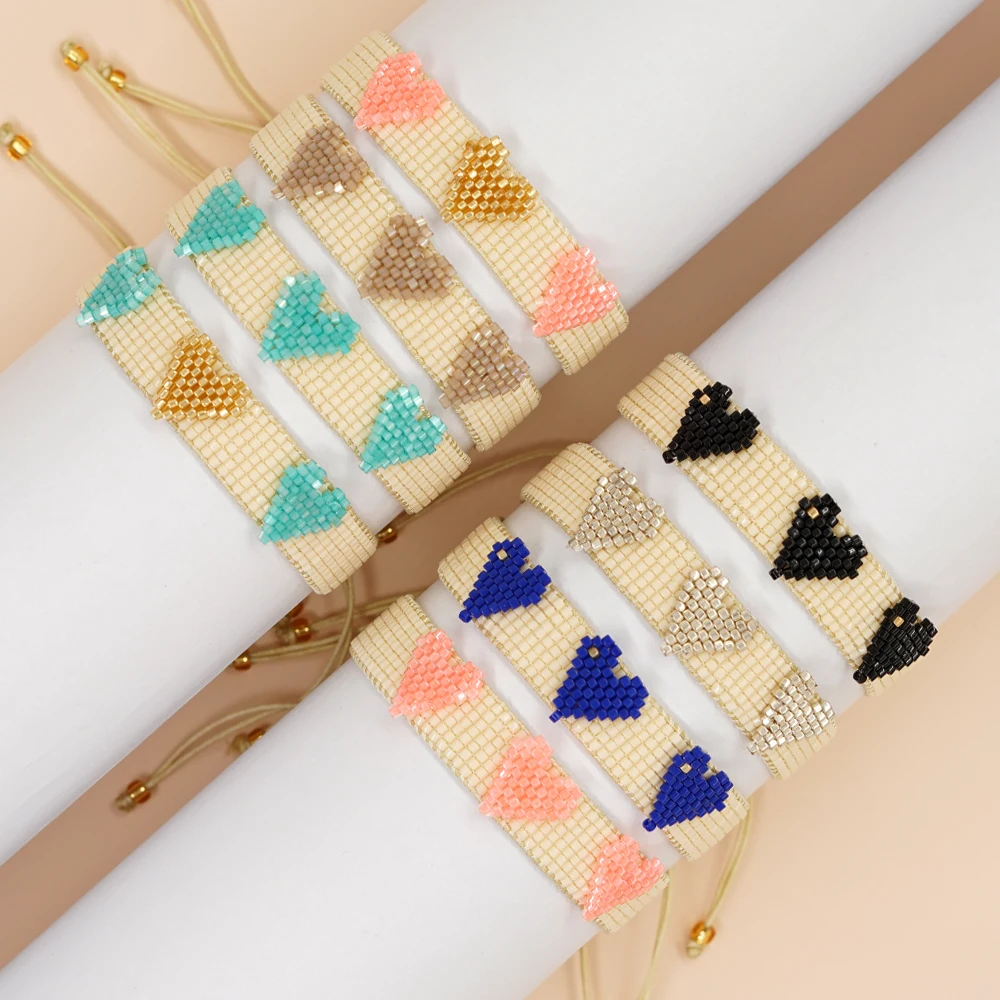

Go2boho Handmade Beaded Bracelet Women Pulsera Friendship String Charm Heart Summer Jewelry Boho Colorful Miyuki Beads Bracelets