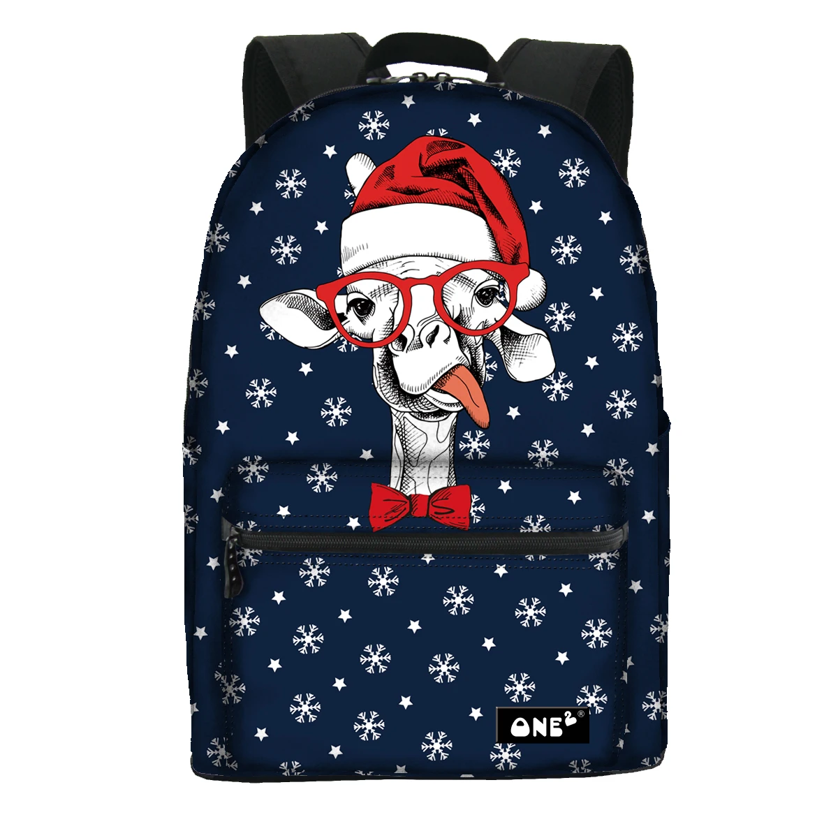 

Winter reindeer print college school backpack for student lightweight eco friendly zipper sac a dos scolaire china factories, Customized