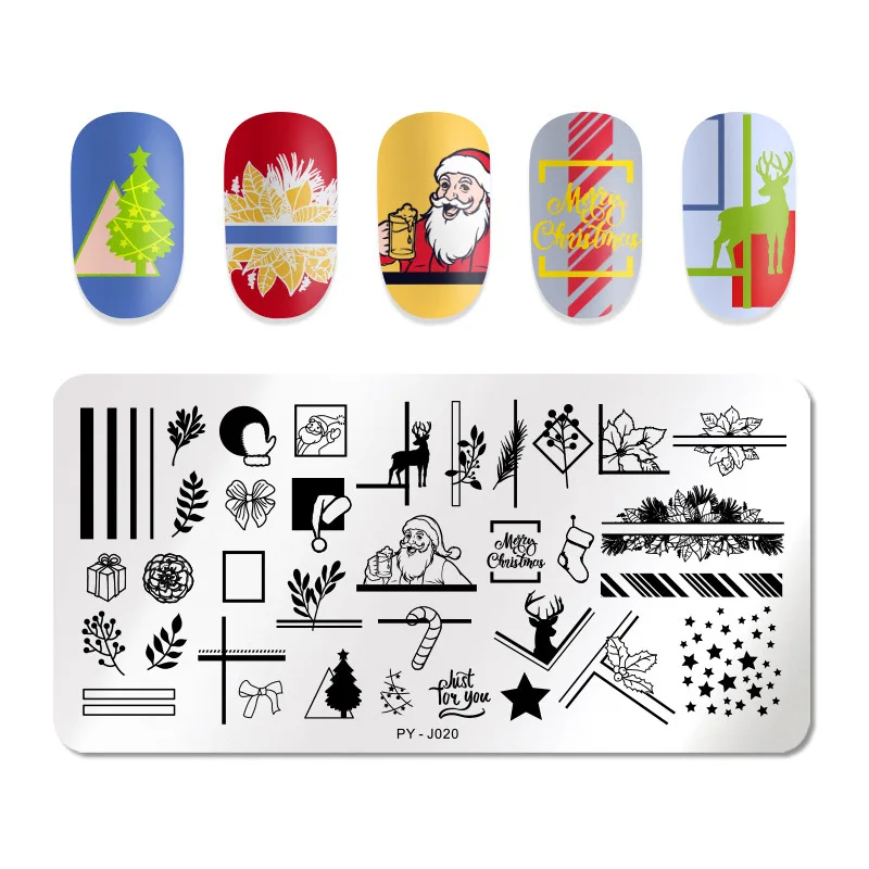 

Fashion Different Shape New Design Nails Art Print Template DIY Nail Tools Nail Stamping Plates