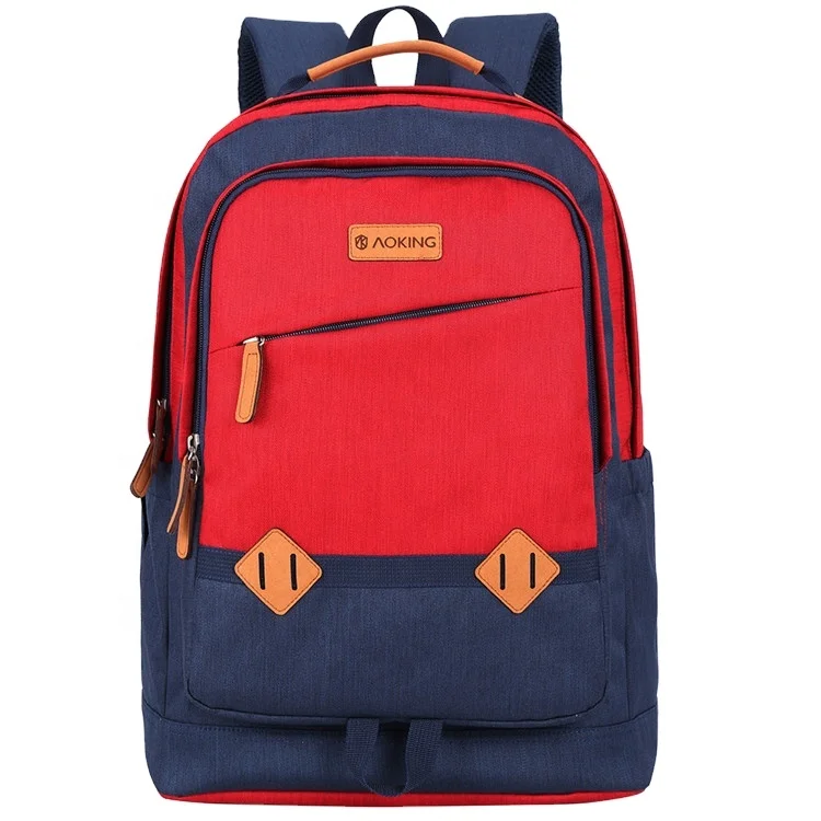 

Aoking Popular Outdoor School Back Pack Schoolbag Wholesale College Backpack School Bag Bookbag Mochilas Escolares, Black/rose red