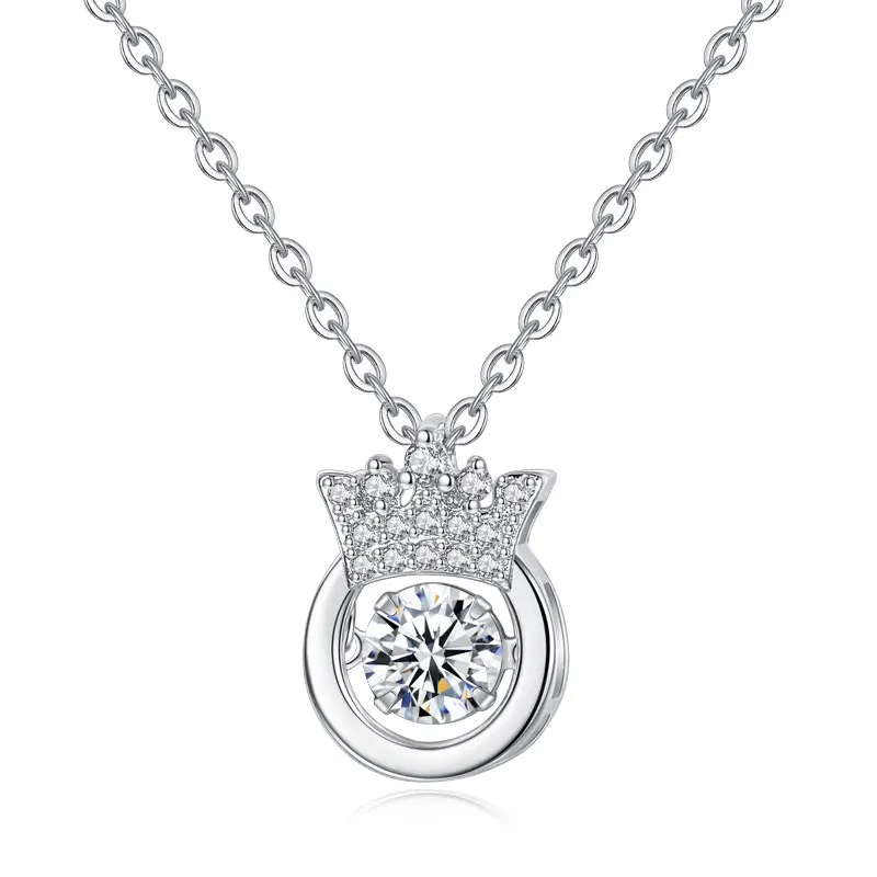 Reeti 925 Sterling Silver Crown Necklaces Pendants for Women Hot Fine Jewelry