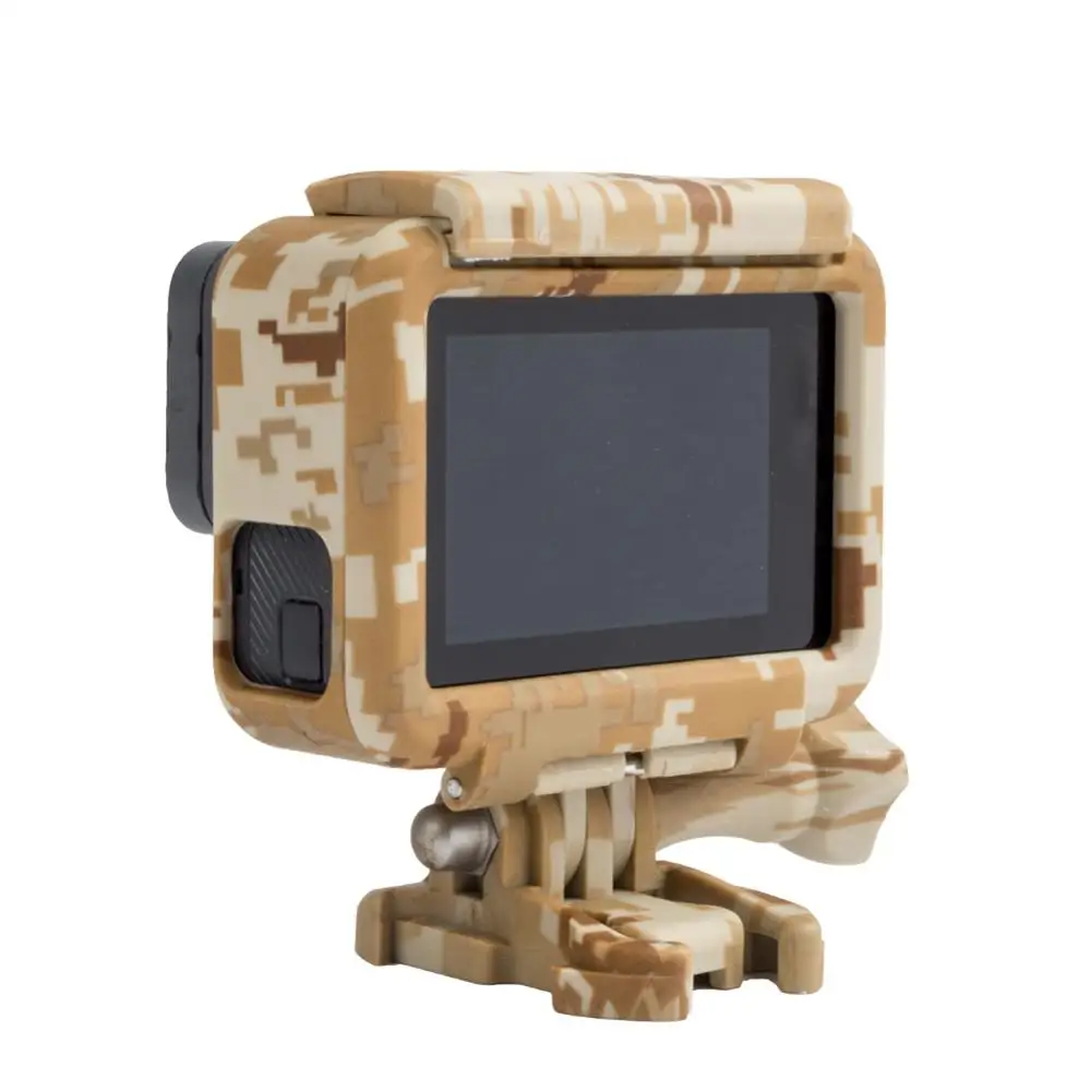 Free Shipping Protective Housing Case Cover Action Camera Camouflage Plastic Protection Border Frame Box for Go Pro   5  