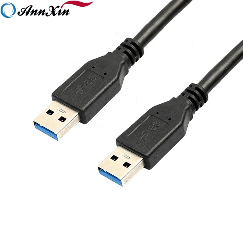 

High Speed USB 3.0 Type A Male to type A Male Adapter Connection Transmission Cable, Black/blue