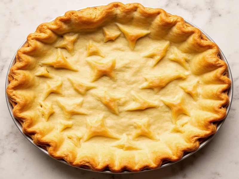 Perfectly flaky baked pie crust with golden edges