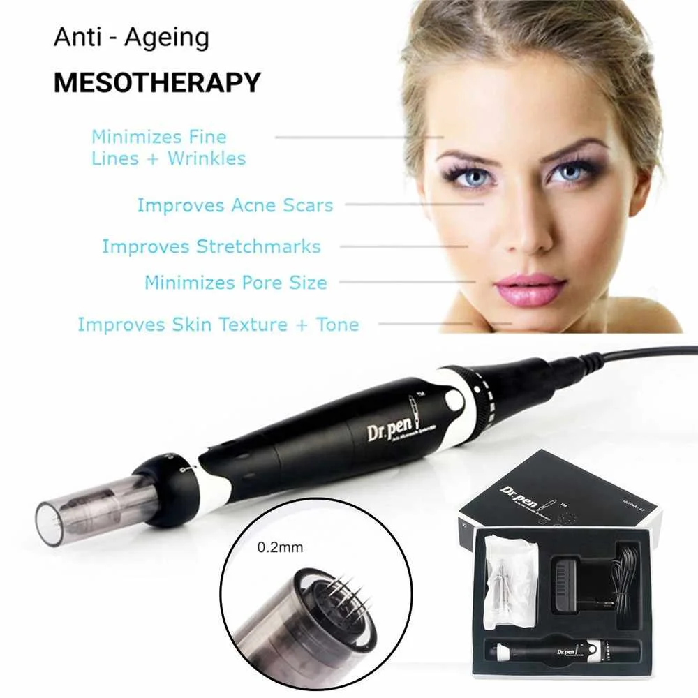

Auto microneedle System ultima derma pen a7 drpen with 2 12 pin needles cartridges DHL free shipment