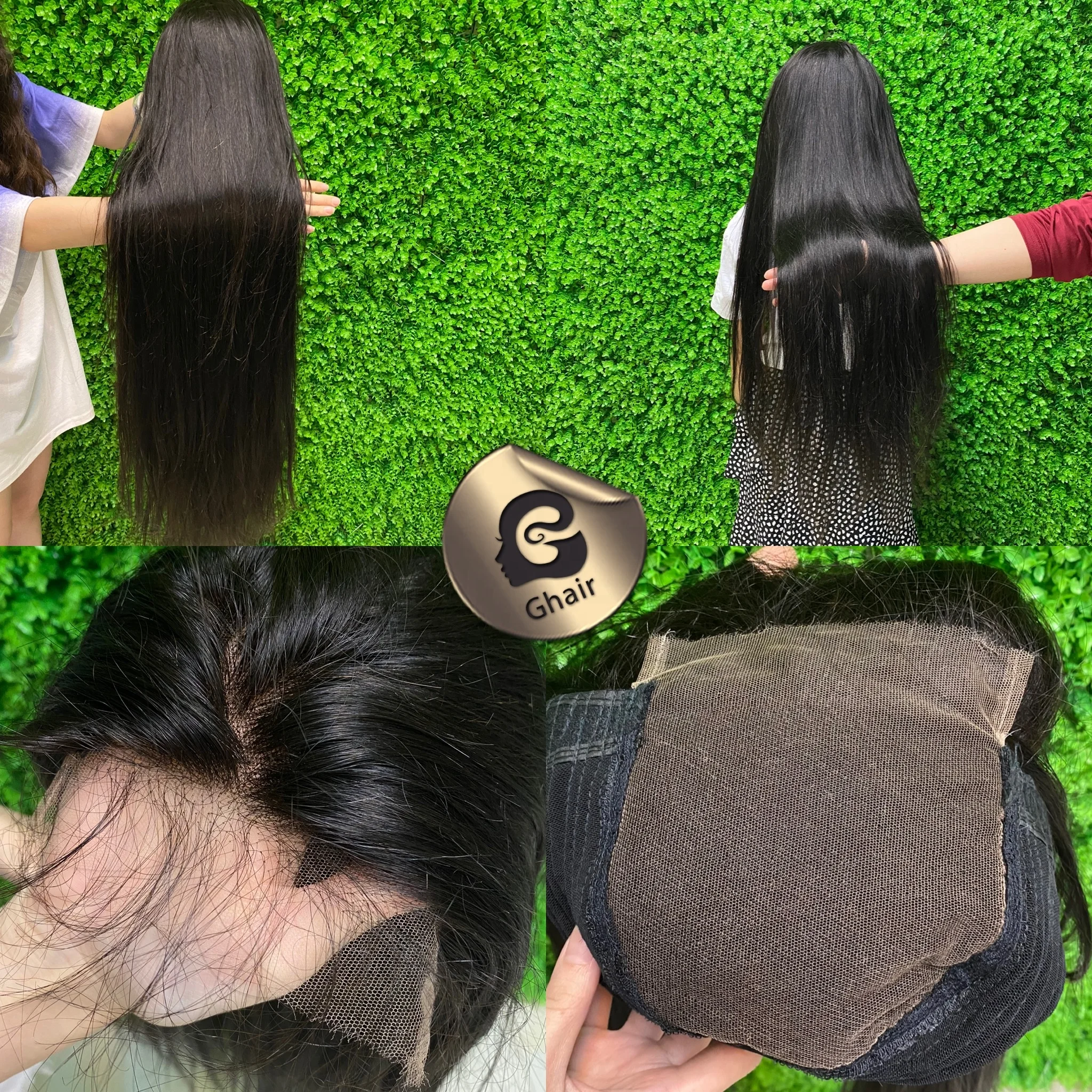 

In Stock Raw Cuticle Aligned Hair Brazilian Glueless Silky Straight HD Full Lace Human Hair Wigs, 1b#