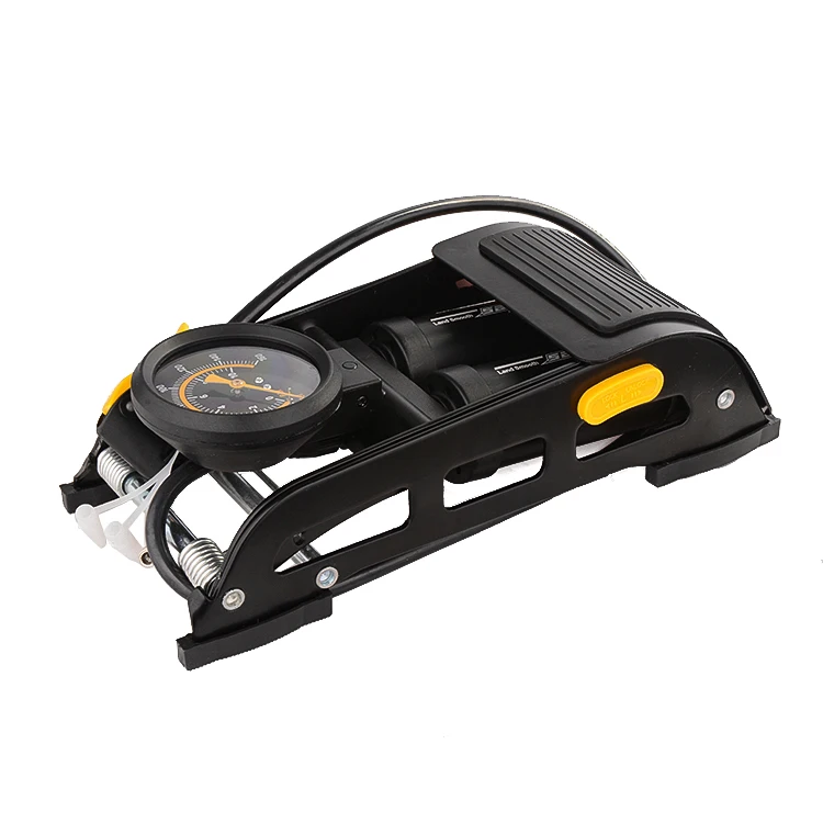 

Factory wholesale portable bicycle foot pump inflator, Black